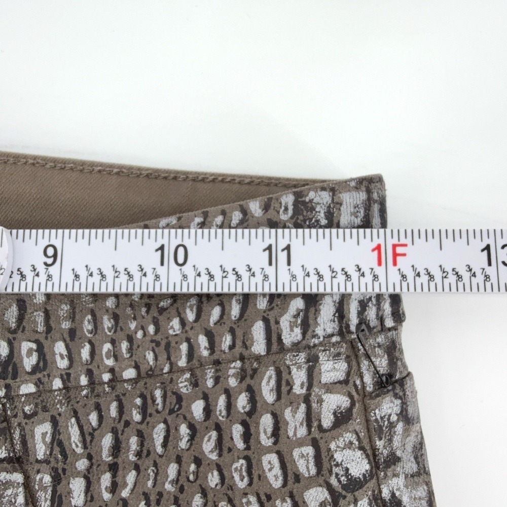L'AGENCE Margot High Rise Skinny Jeans in Chestnut Black Croc Foil Size 25 NWT - Picture 9 of 15